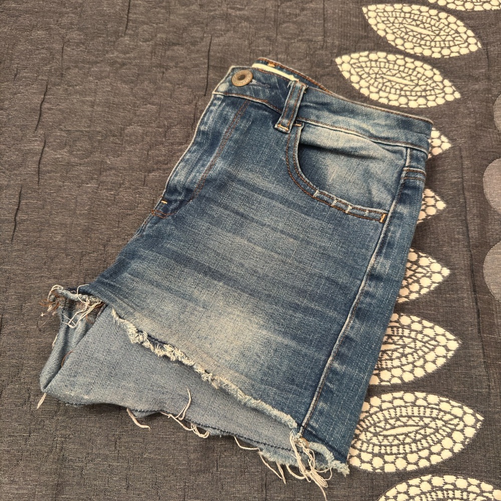 Distressed Denim Shorts